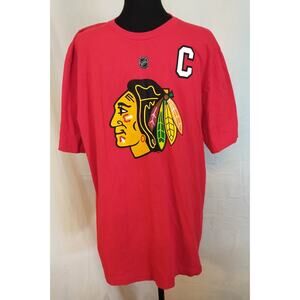 NHL Chicago Blackhawks T-Shirt #19 TOEWS Reebok Red Size XL Cotton